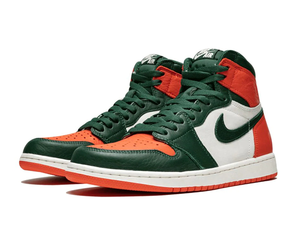 Men's Running Weapon Air Jordan 1 High Green/Orange Shoes 0407 Men's Running Weapon Air Jordan 1 High Green/Orange Shoes 0407